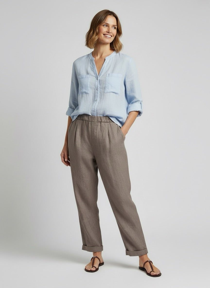 Etalia - Taglio 7/8th Pant - Taupe
