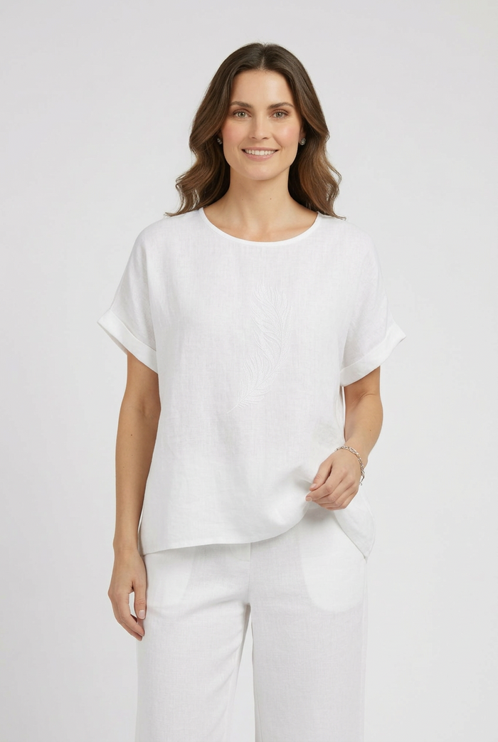Etalia - Feather Ricamo Top