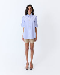 Eder by Anna Bellini Shirt in Blue Latte Stripe