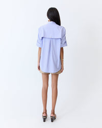 Eder by Anna Bellini Shirt in Blue Latte Stripe - side