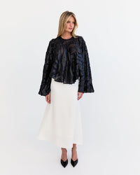 Eder by Anna Sensuel A-line midi skirt in ivory