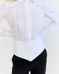 Eder by Anna - Andrea Tuxedo Pleated White Shirt