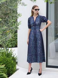 Moss & Spy Edwina Shirt Dress in Navy