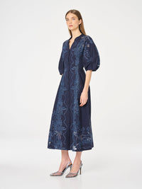 Moss & Spy Edwina Shirt Dress in Navy, side