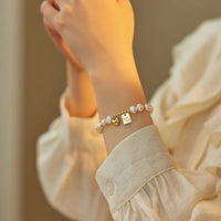 Love Letter Freshwater Pearl Copper Bracelet