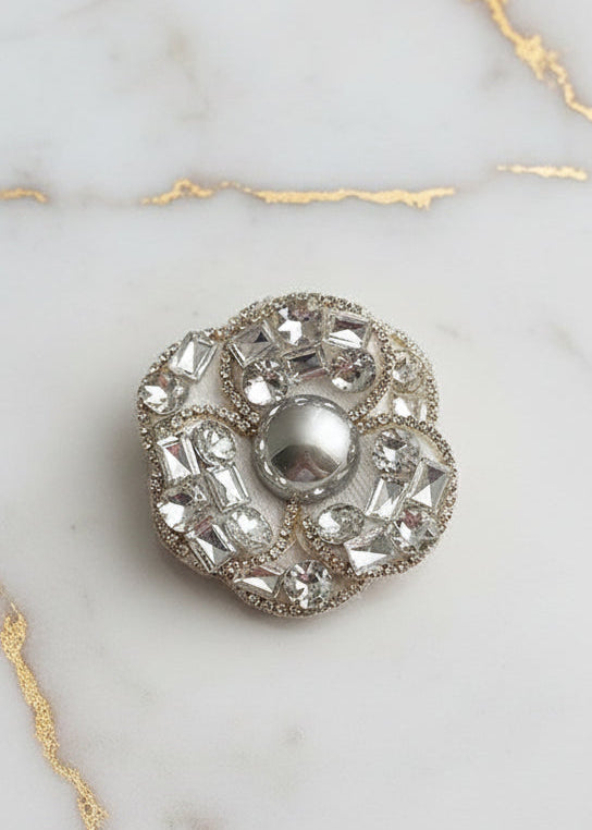 Retro Fabic Floral Brooch