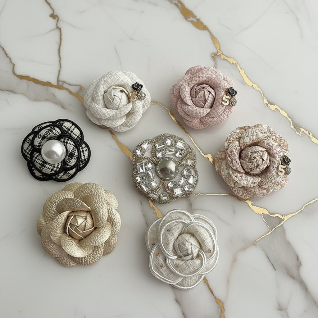 Retro Fabic Floral Brooch