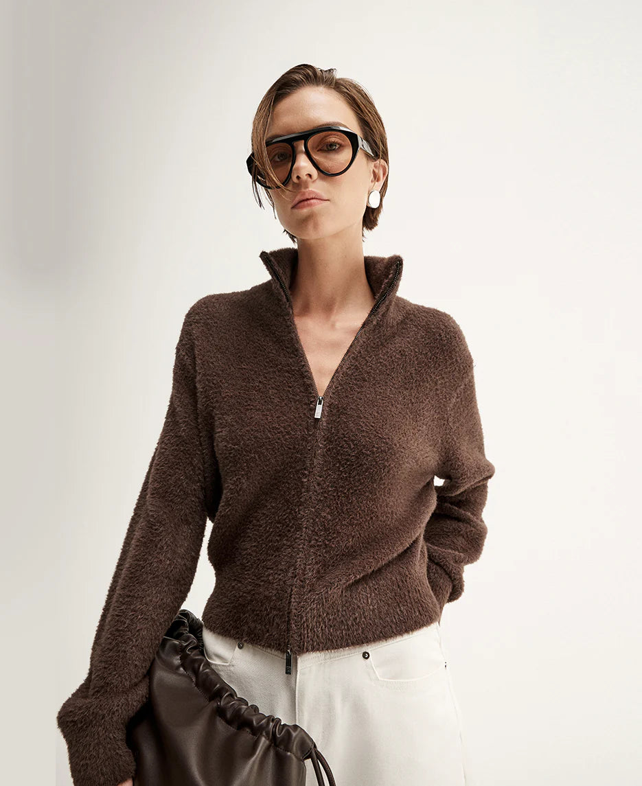 Elka - Leon Knit Cardigan - Chocolate