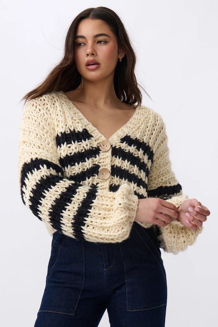 Elsie Knit - Navy & Ecru