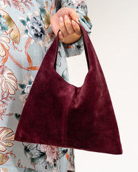 Arlington Milne Emery Tote Burgundy Suede