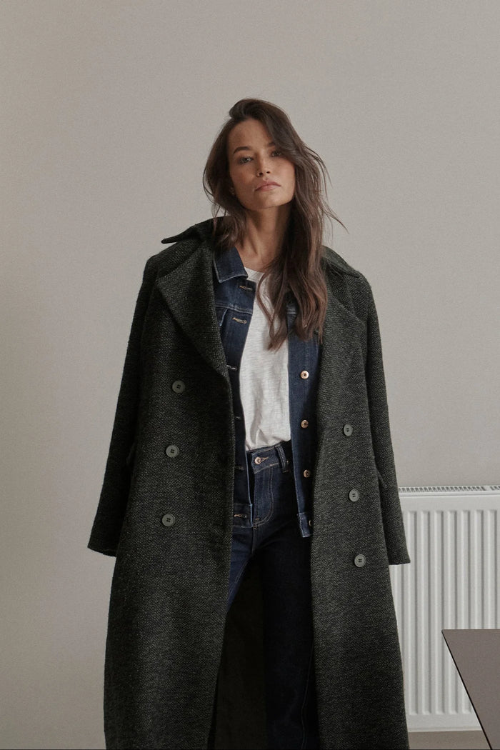 Kireina Etta Coat - Green & Black