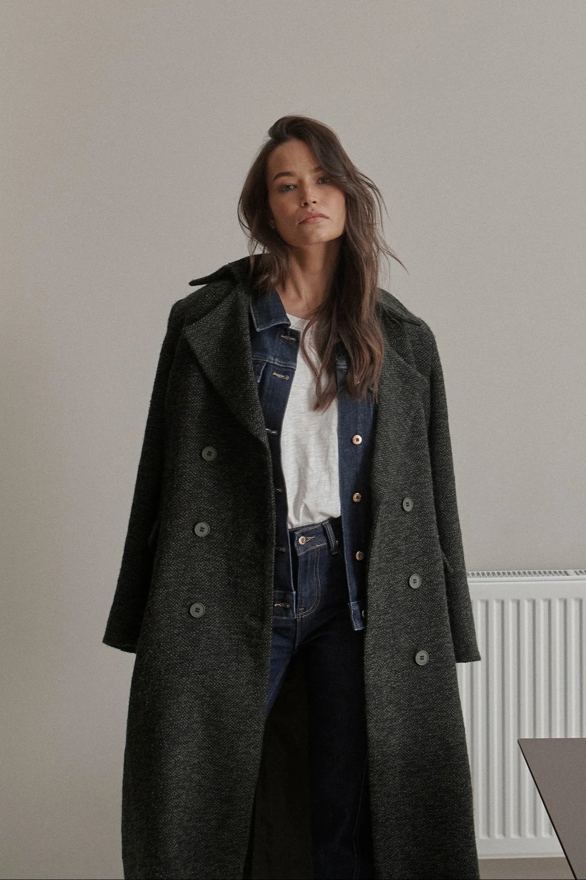Kireina Etta Coat - Green & Black