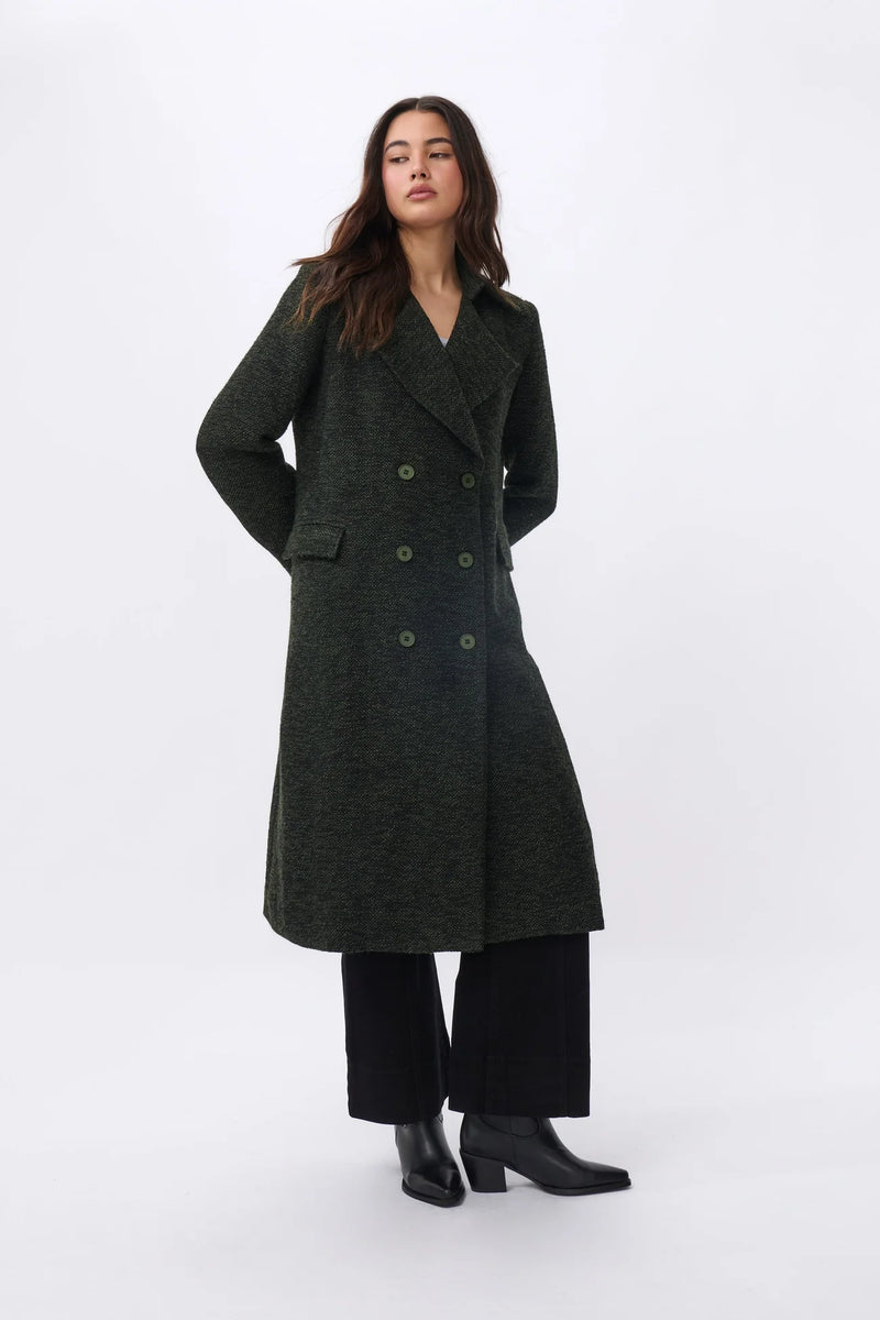 Kireina Etta Coat - Green & Black