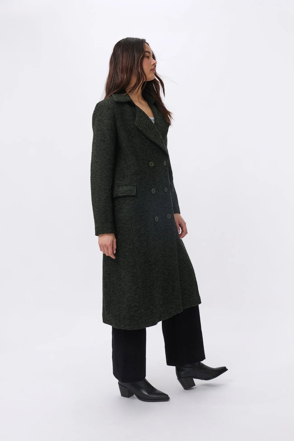 Kireina Etta Coat - Green & Black