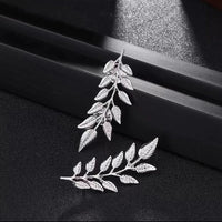 Silver Tree Leaf Brooch Pin