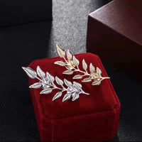 Silver Tree Leaf Brooch Pin