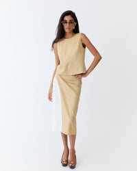 Eder by Anna Renee Shell Top Caramel Herringbone