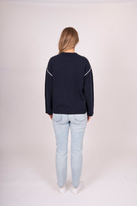 Hand Stitched Trim Sweater