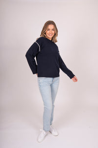 Hand Stitched Trim Sweater