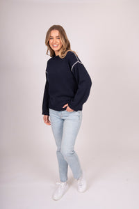 Hand Stitched Trim Sweater