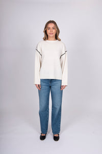 Hand Stitched Trim Sweater