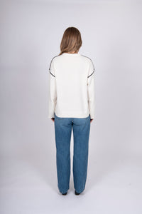 Hand Stitched Trim Sweater