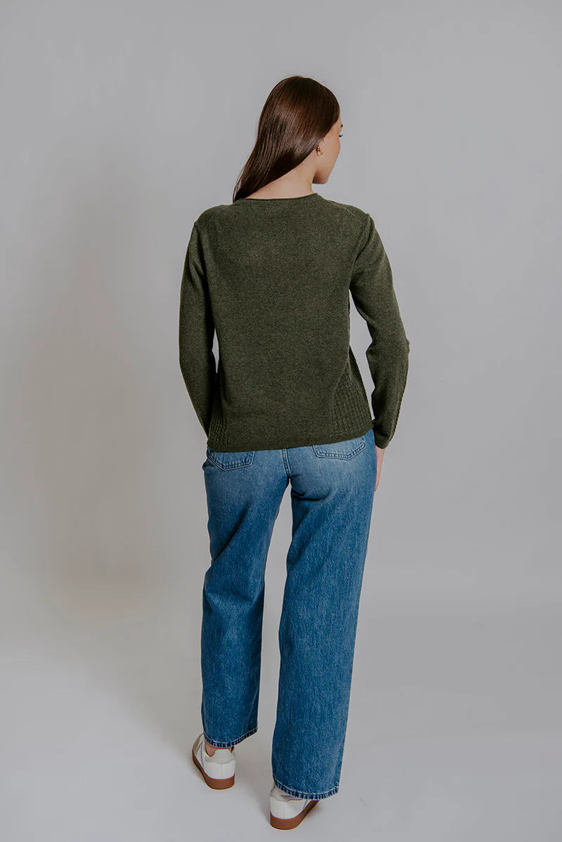 Bella - Cable Trim Pullover
