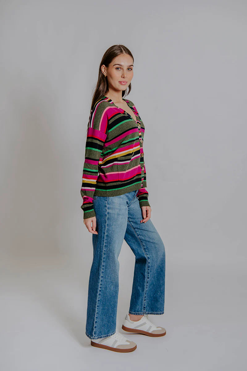 Bella - Multi Striped Cardigan