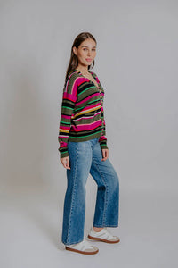 Bella - Multi Striped Cardigan