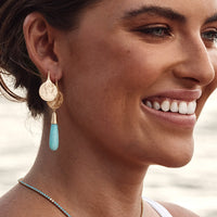 Ancient Coin Amazonite Drops