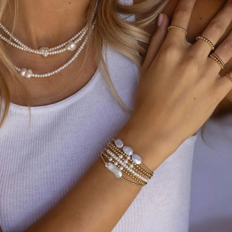 3 Large Fresh Water Pearl Bracelet