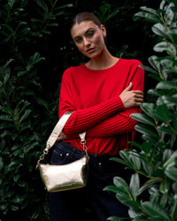 Arlington Milne Freya Bag Gold Crinkle