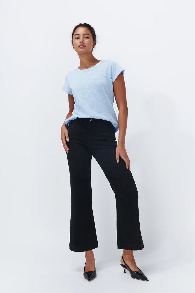 Kireina Freya Jean black wide leg mid-high rise 70% cotton — Zoe Clare Leura Village Blue Mountains