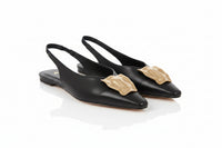 Carrano - Slingback Flat - Black