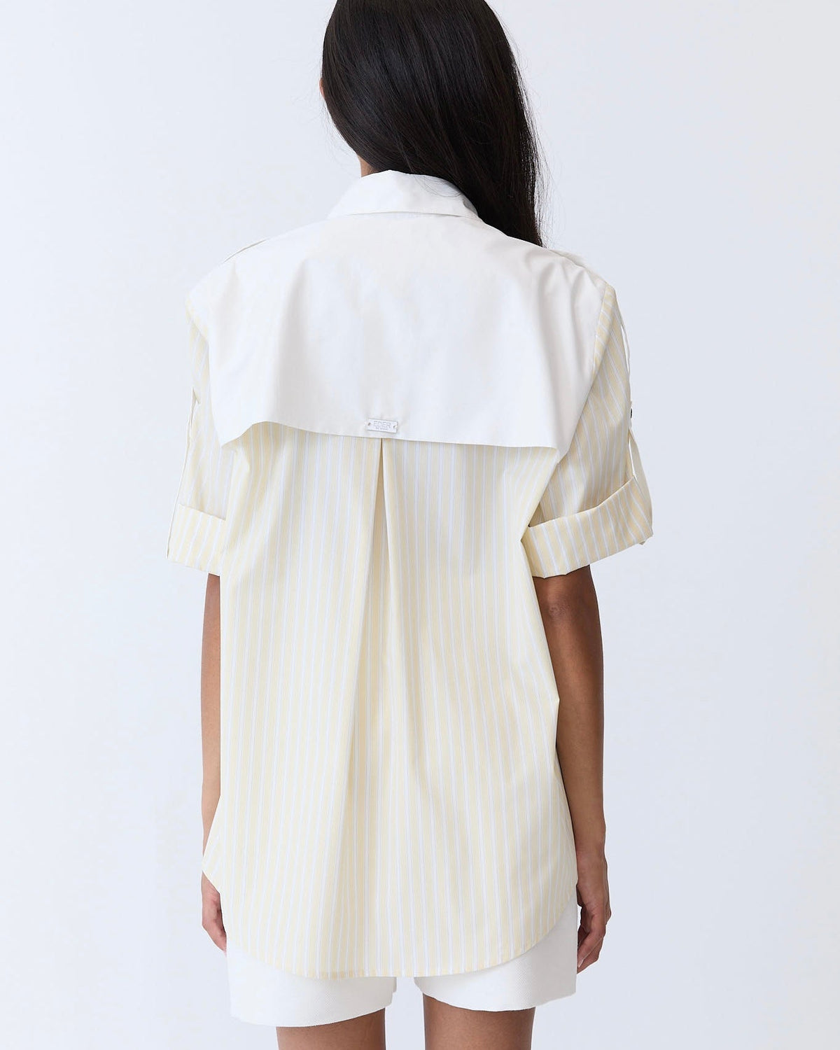 Eder by Anna Bellini Shirt in Butter Stripe - detail
