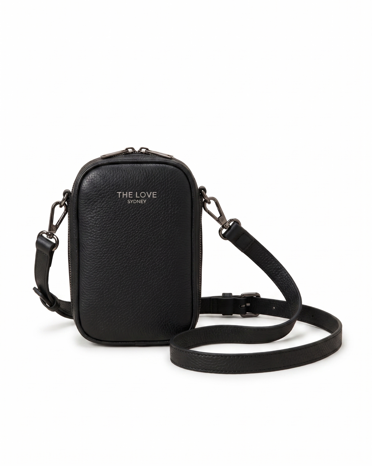4THELOVE Mel Mini Cross Body Bag - Black with Gun Metal Hardware