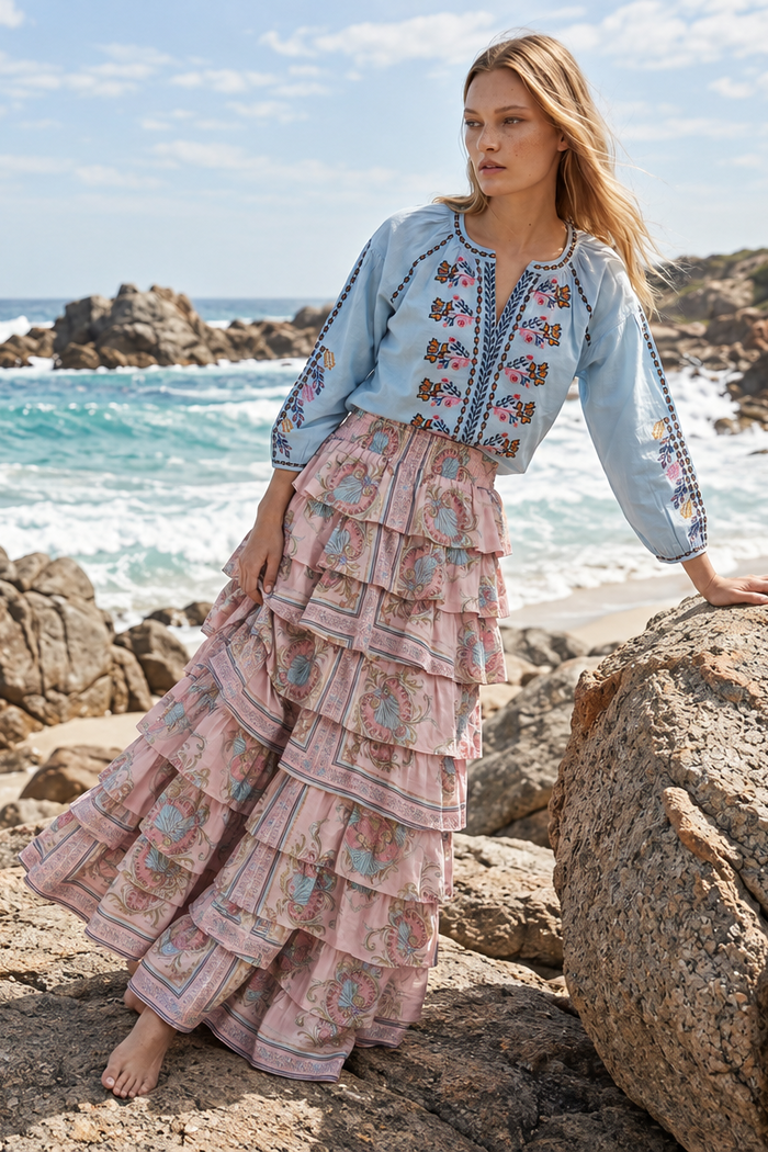 Lola Valentina Skirt - Neptune Pink