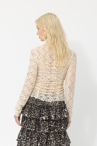 Lace Rouched Top