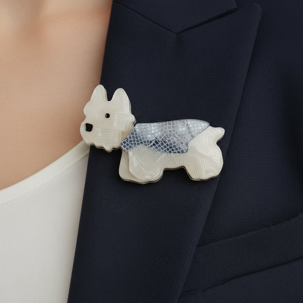 Pooch Acrylic Brooch