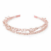 Tania Hird Crystals 2 Layers Statement Headband - Pink