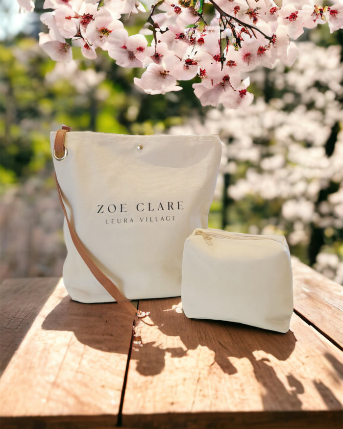 Zoe Clare Tote Bag & Cosmetic Bag