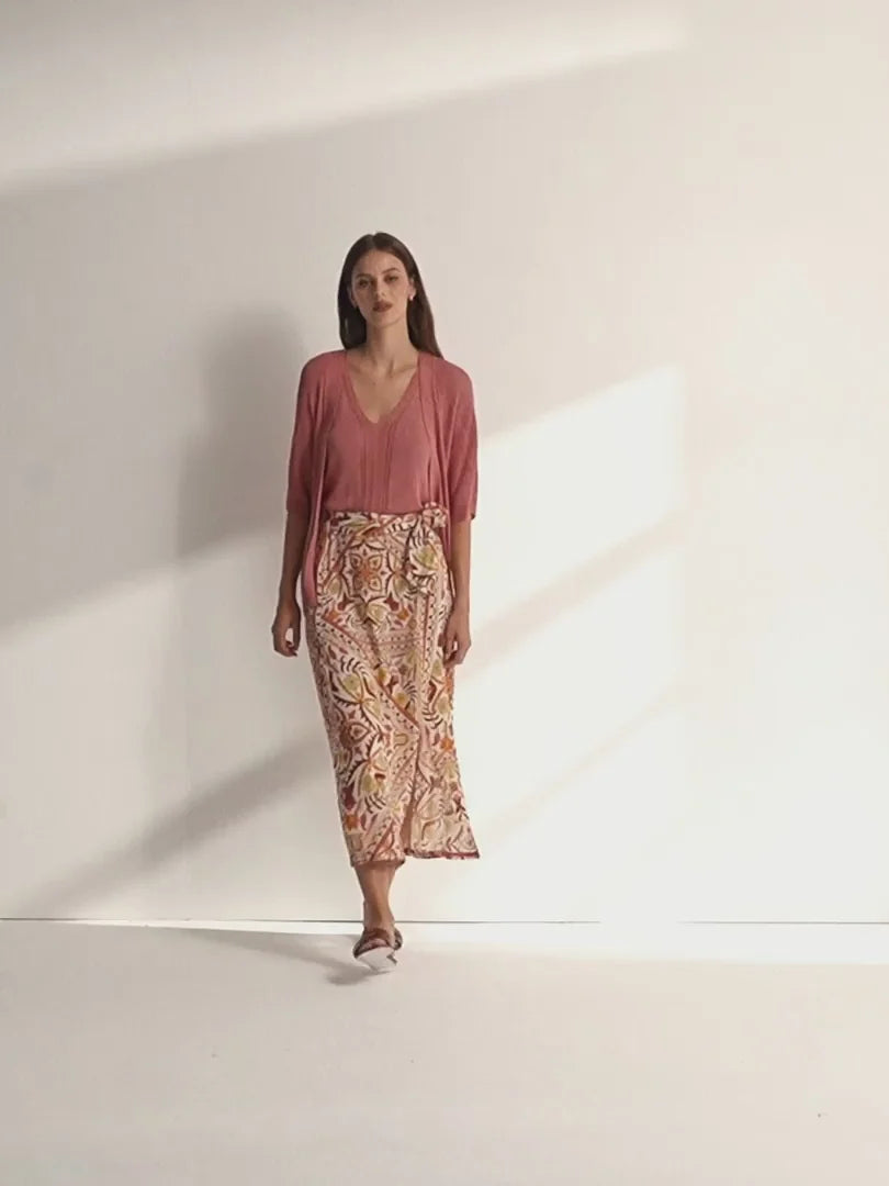 Paz Torras - Falda Printed Viscose Skirt