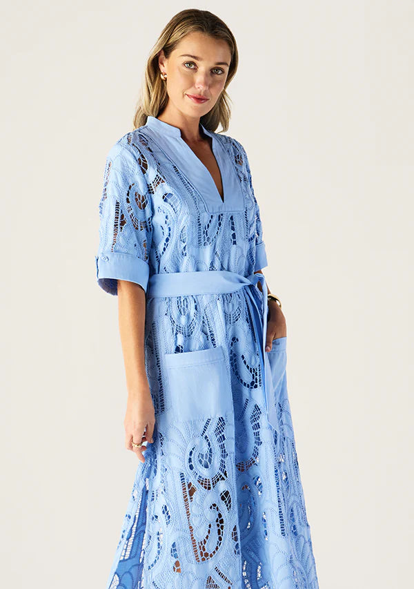Mos the Label - Marbella Shift Dress - Cornflower Blue