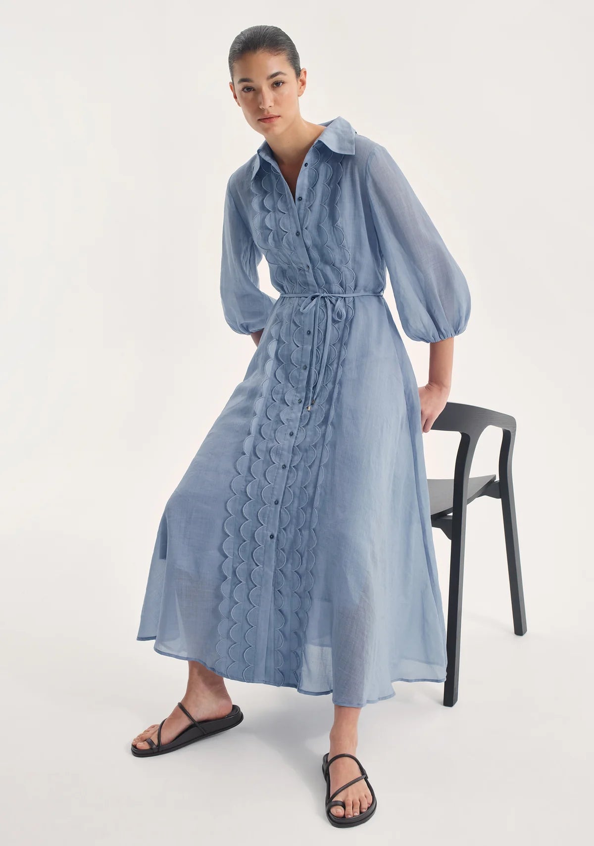 Morrison - Constance Shirt Dress - Sky Blue