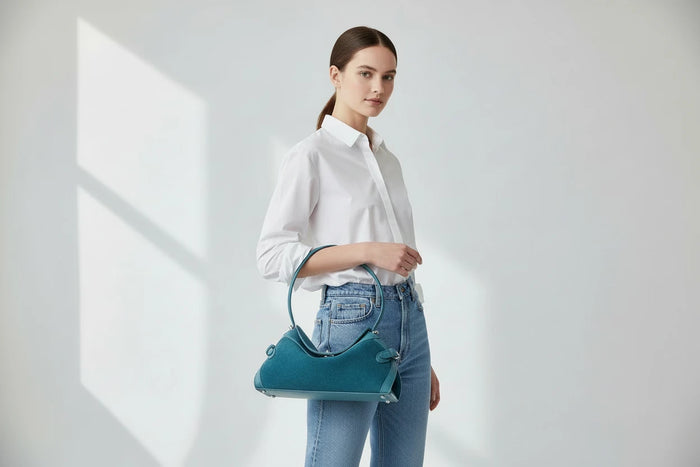 St Margaux Suede Leather Bag