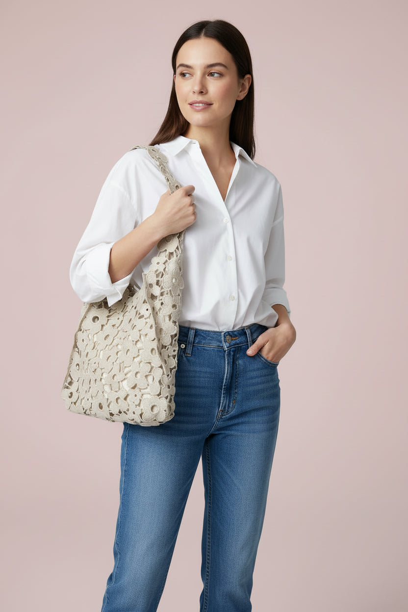 Flower Crochet Tote