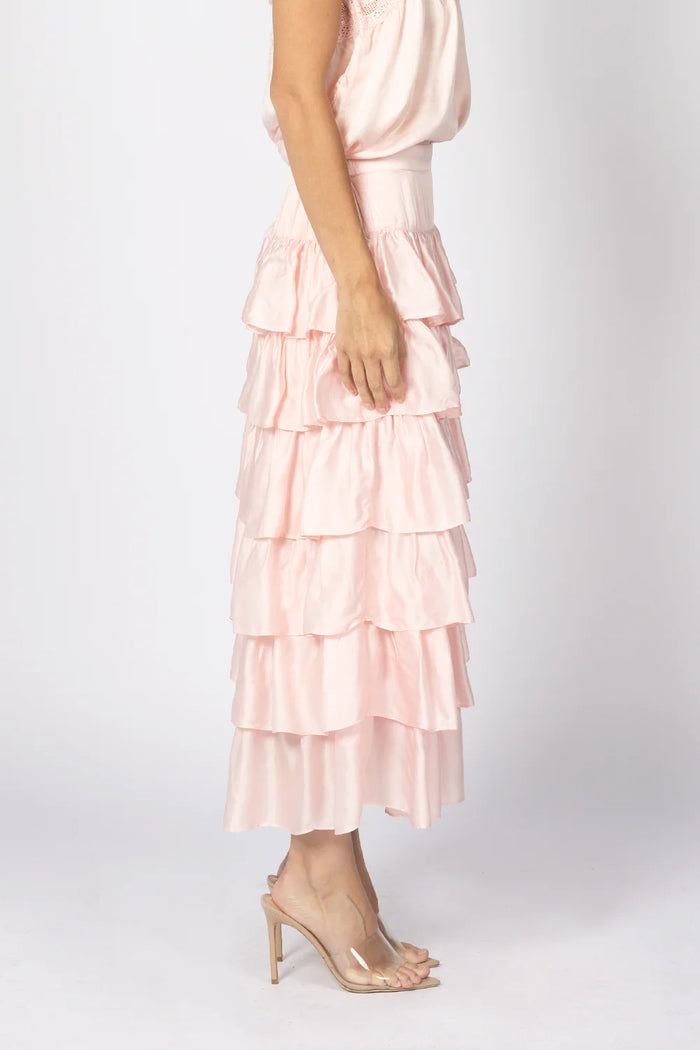 Joey the Label Silk Imposter Skirt - Blush