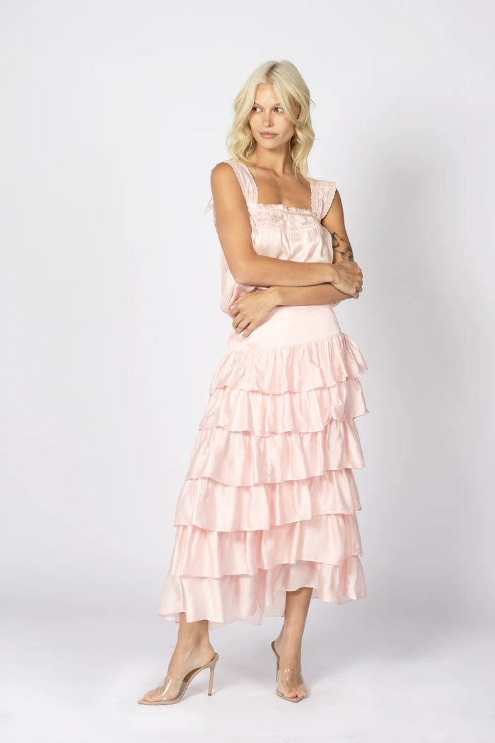 Joey the Label Silk Imposter Skirt - Blush