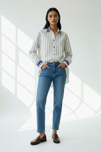 Eder by Anna - Belle Stripe Shirt detailed buttons