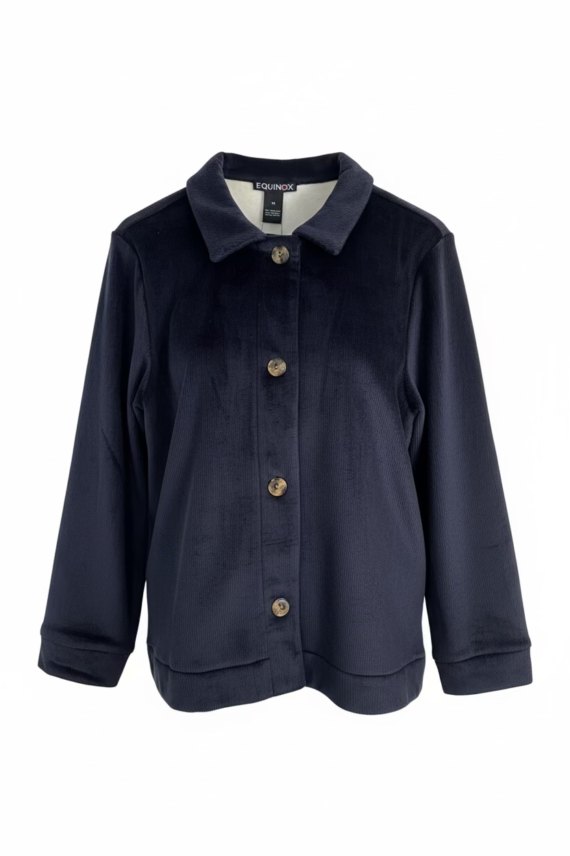 Velvet Stretch Cord Cosy Jacket